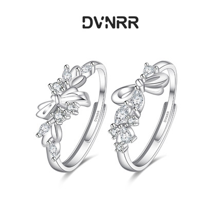 DVNRR花间甜心【黄子弘凡同款】s925银对戒送男女友