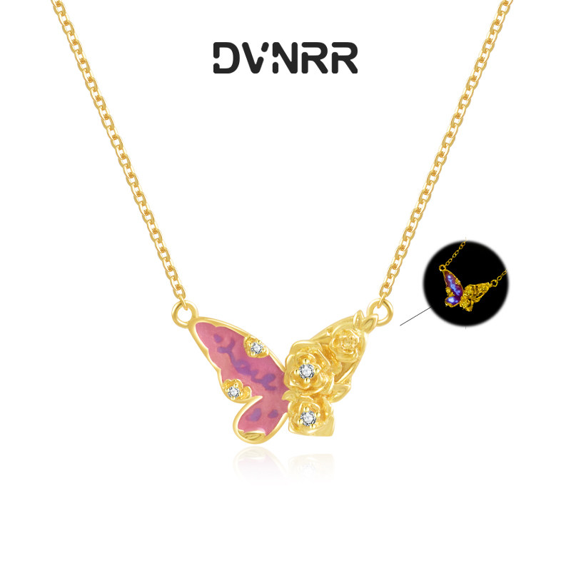 DVNRRs925银LOVE可发光精致项链图片