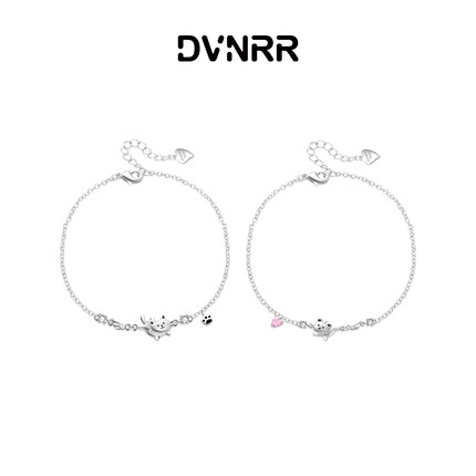 DVNRR小猫来信 设计师原创闺蜜手链s925银