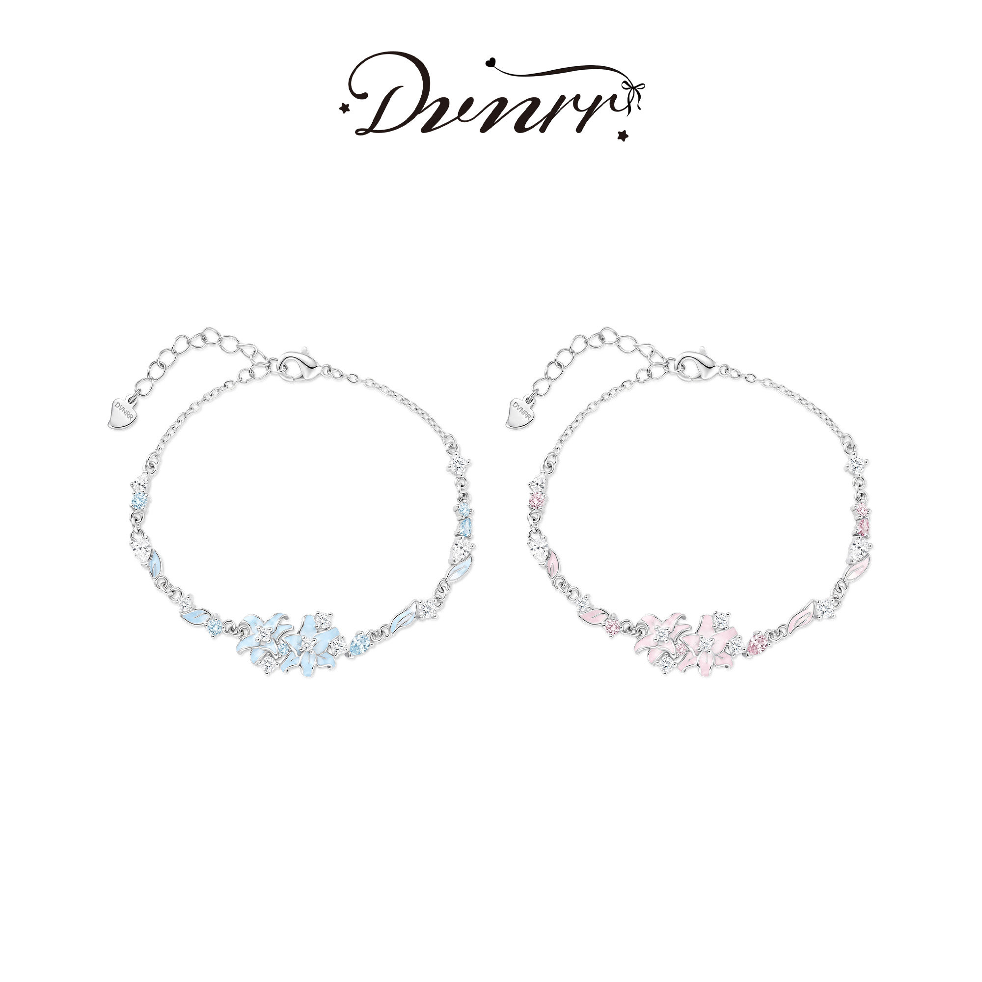 DVNRR百合序语 原创设计 甜美韩粉蓝百合花手链轻奢图片