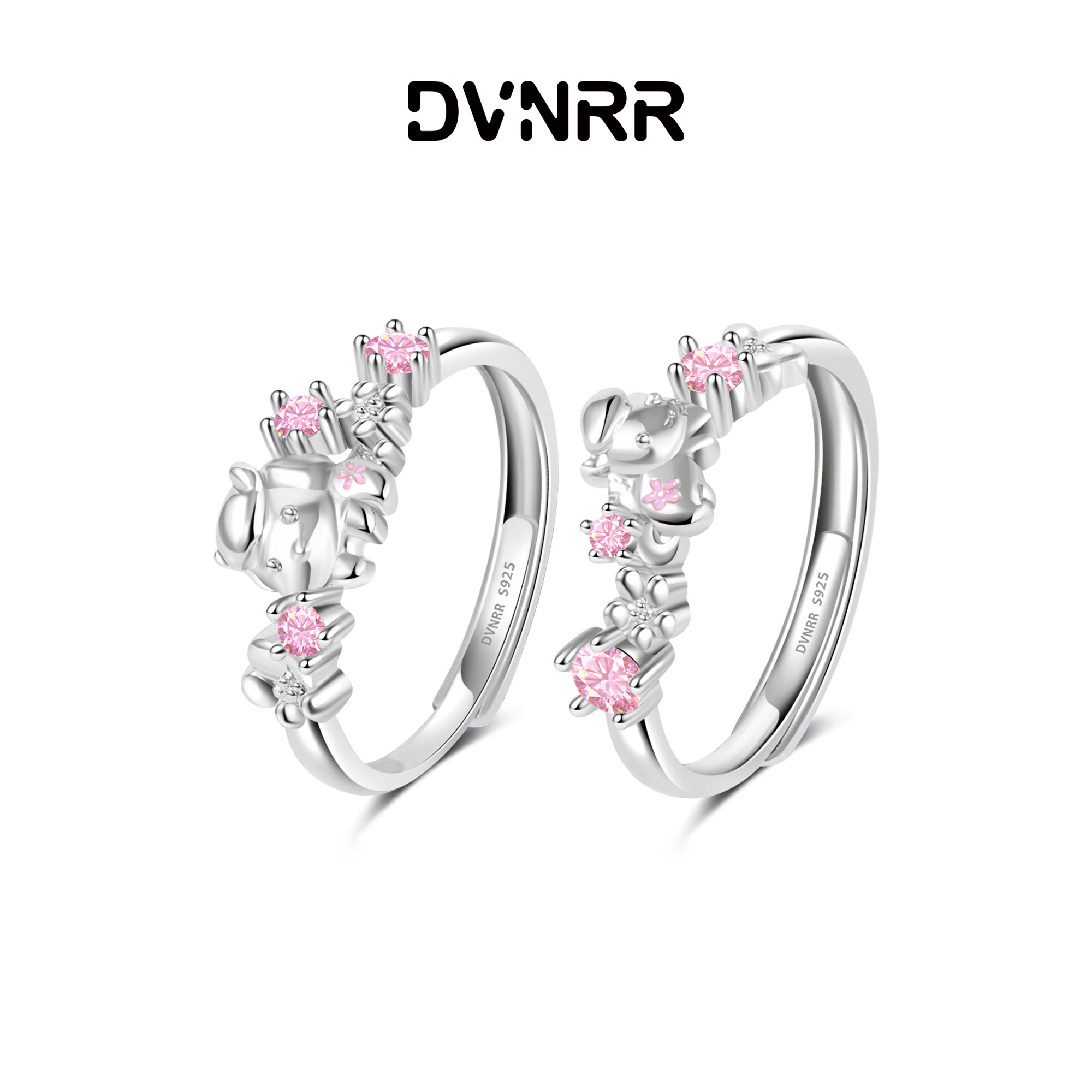 DVNRR形影不离 原创设计马年新品小马闺蜜对戒甜美可爱图片