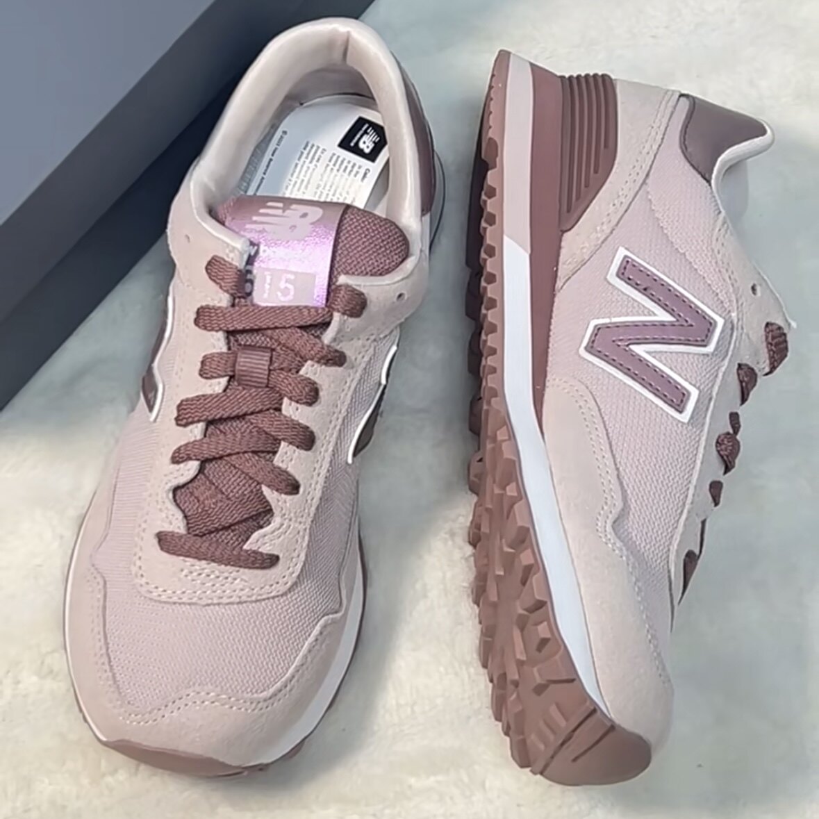 NewBalance NB515新百伦防滑耐磨低帮跑步鞋女款粉色灰色WL515CSC