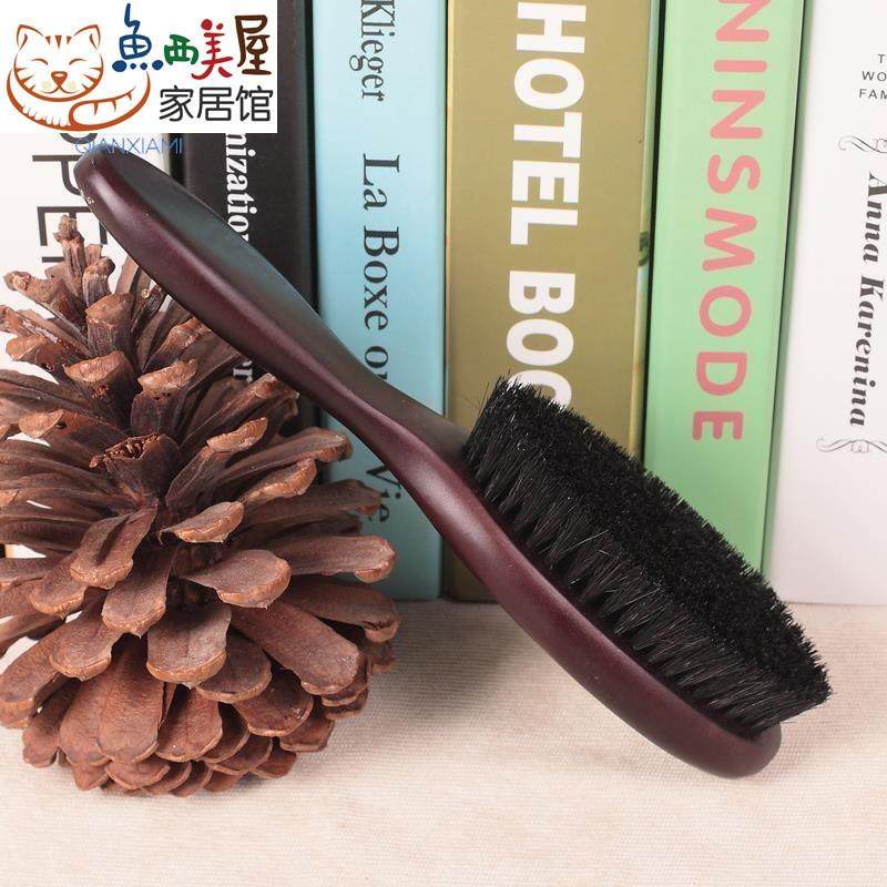 速发打 油软刷子鞋家用刷鞋毛黑色鞋油刷子长柄衣刷猪鬃硬毛保养