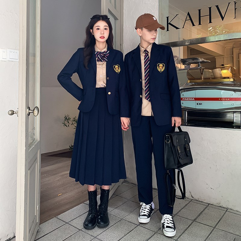 速发班服学院毕韩版外套唱中生风业季运动会合高校服套装