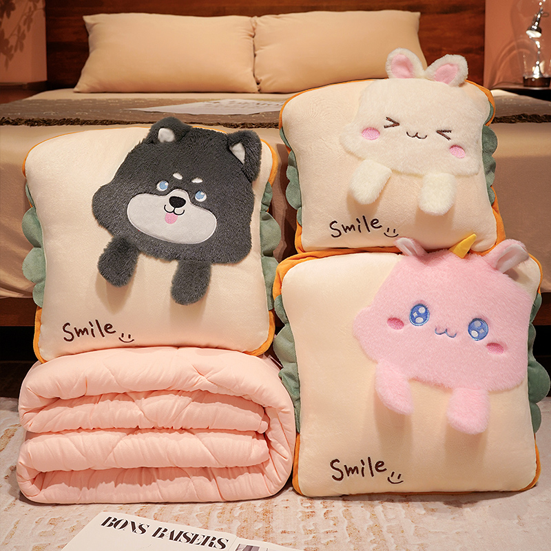 速发抱枕被子两载折叠毯厚午睡加子二合一办公室车用枕头汽车沙发