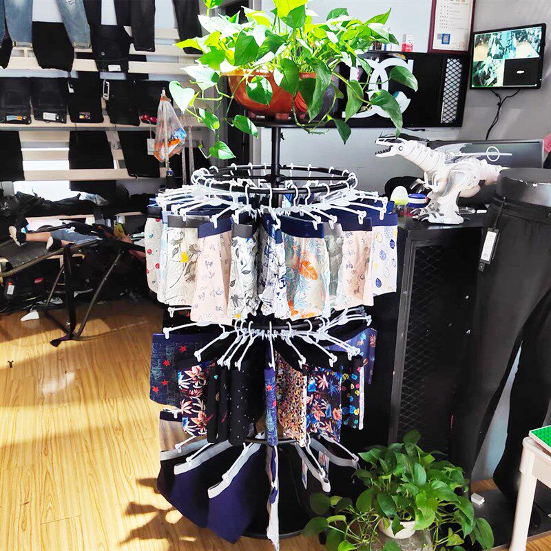 速发服装店内衣内裤展示架短裤文胸中岛架圆形多层旋转升降布料挂
