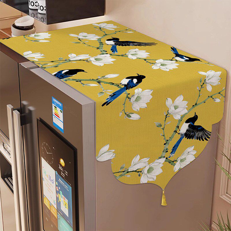 速发双开门冰箱防尘罩盖布冰柜滚筒洗衣机台面保护垫2026新款中式
