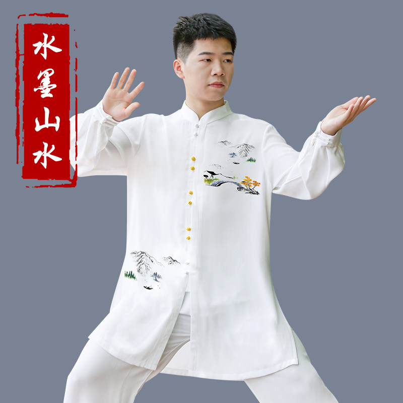 速发太极服男款20功4新款太极拳八段锦练2术中式武服表演服装春
