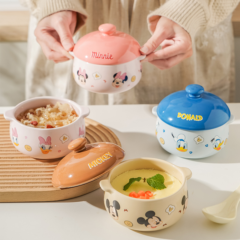 速发蒸鸡蛋瓷值陶羹高颜碗隔水炖双耳带盖炖盅高端可爱辅食