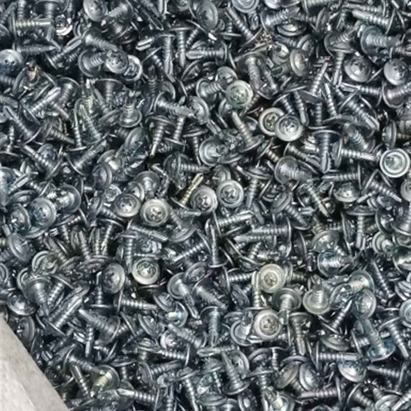 速发大扁钻头尾丝铁皮角铁车棚彩钢用瓦自带垫燕尾丝华司钻尾半圆