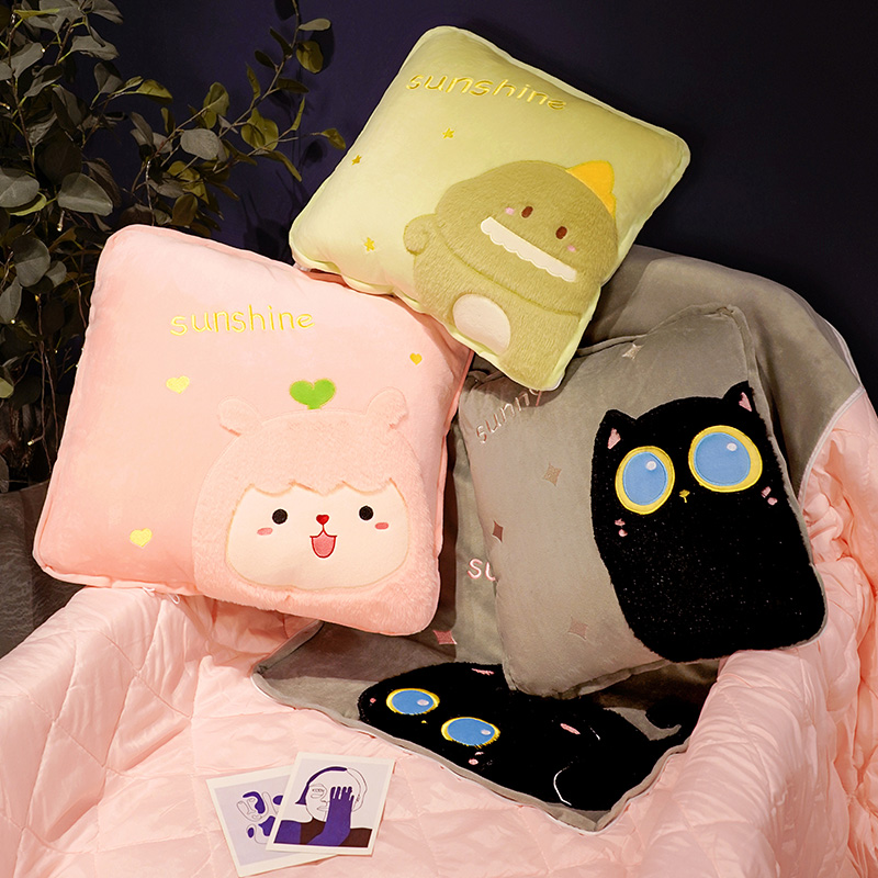 速发抱枕被子两枕二合一空调板办公室车用车载汽枕上靠车午睡用头