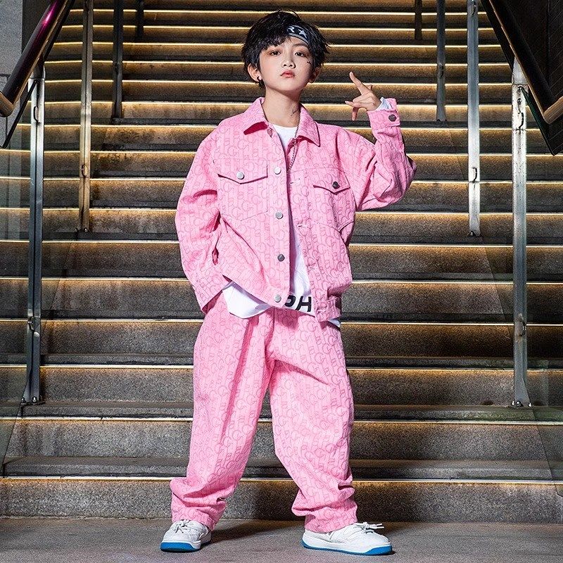 速发街舞少儿潮服hiphop嘻哈套装服孩架子鼓工装演出牛长袖表演服