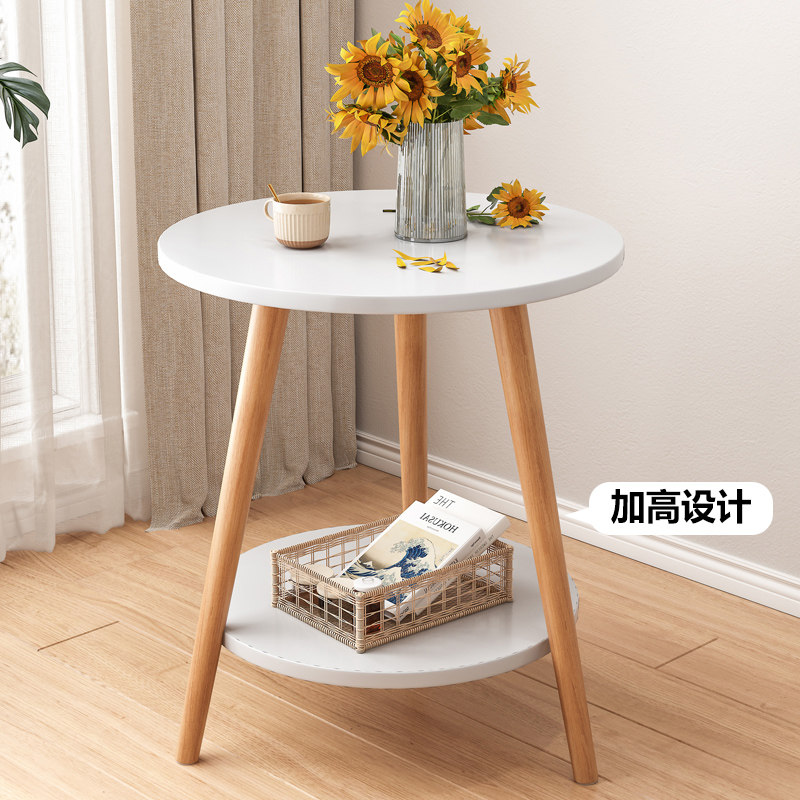 速发小圆桌茶几家用室厅小户型沙发边几卧客床台简易头迷你桌小桌