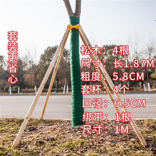 树木支撑架镀锌钢管树木支伸缩杆园林绿化支架固定器大树防风树支