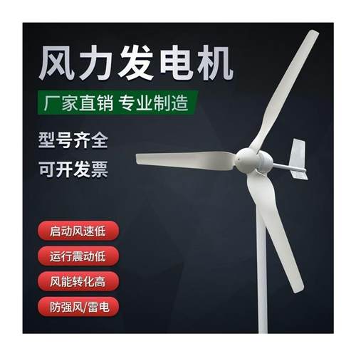 小型风力发电机家用风光互补路灯户外船用100W至1000W12V24V220V
