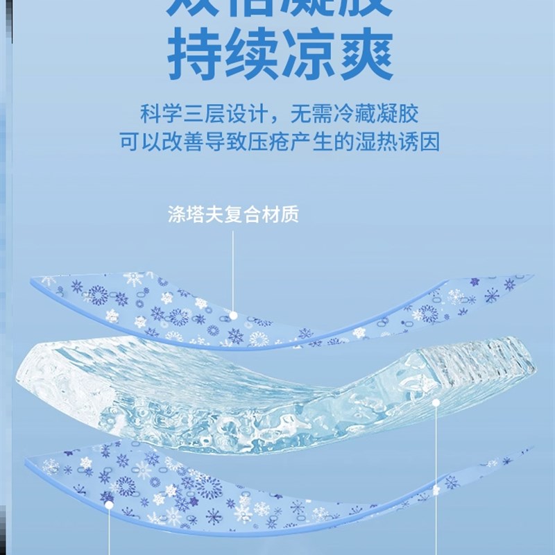冰垫牀单夏季凉席冰感夏季牀垫牀上铺垫老人护理超冷感凉感免注水