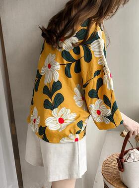 2019 Hot Summer Womens Casual Blouse Shirt Leaves Chiffon P