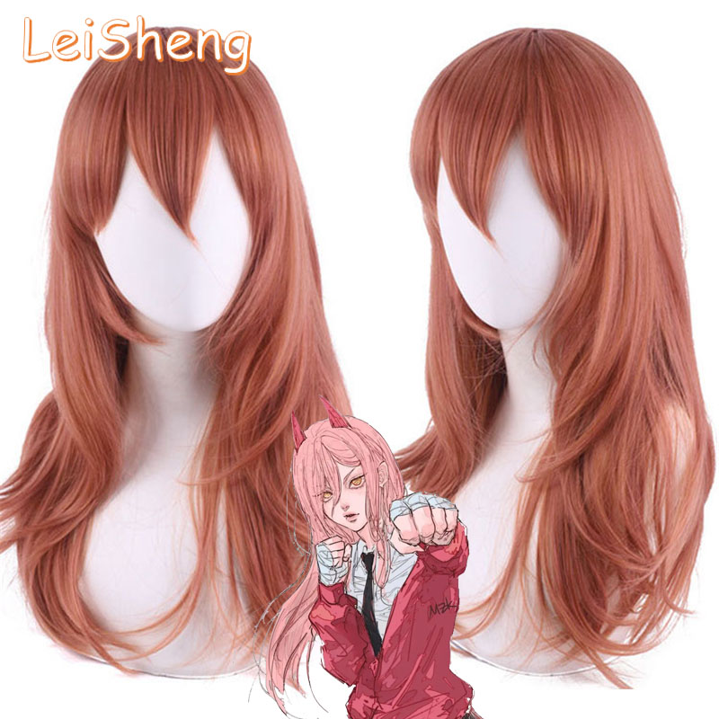 Angel Devil Wig Long Dark Orange Hair Wig Anime Chainsaw