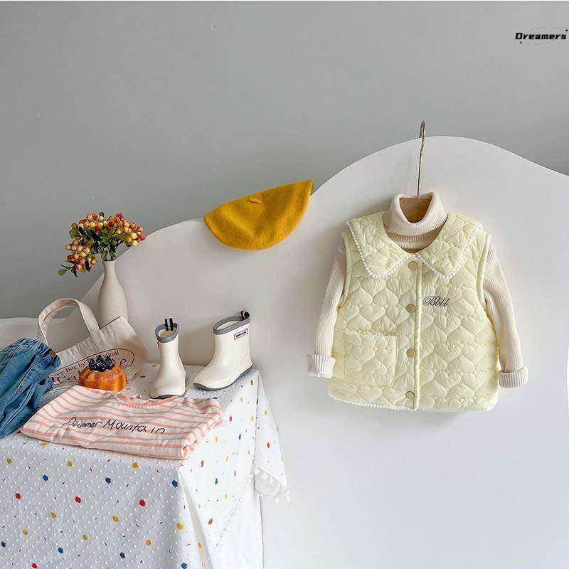 。羽绒背心婴儿秋冬款外穿加绒保暖棉坎肩女童内胆女宝宝小公主马