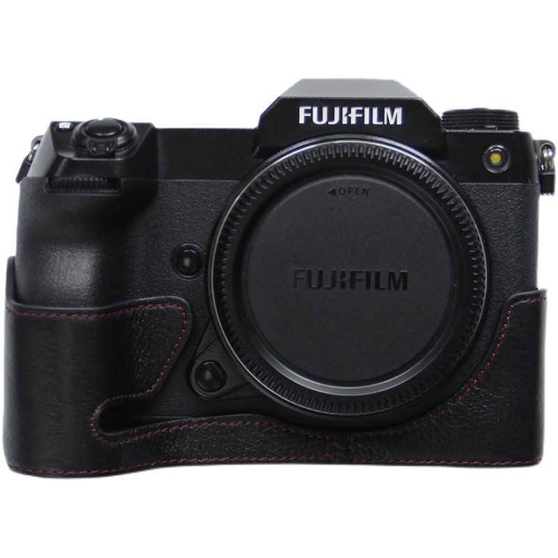 适用富士gfx100s相机包皮套GFX50S ii保护套底座真皮半套矽胶套