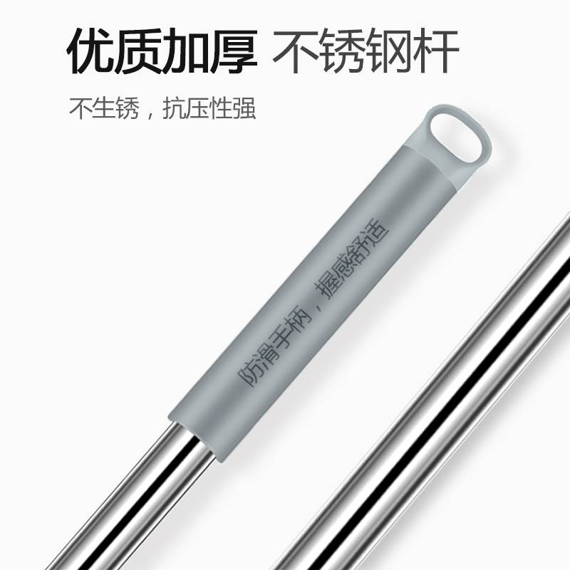 家家爽胶棉吸水拖把替换头化妆室专用家用对折式不锈钢杆海绵拖把