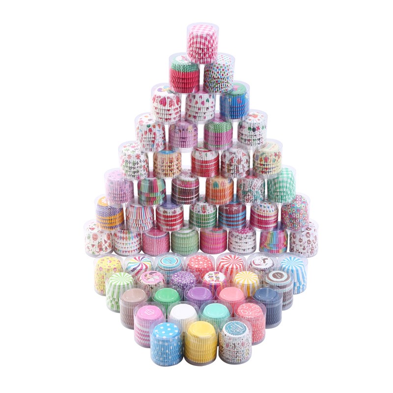 100PCS Muffins Paper Cupcake Wrappers Baking Cups Cases Muff