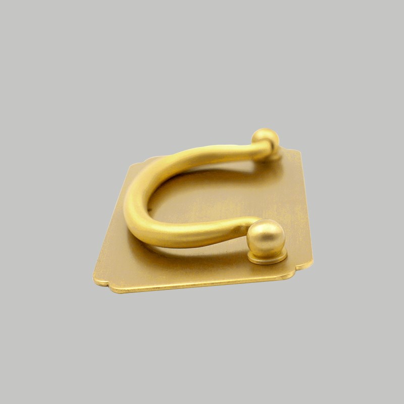 铜拉手柜门纯黄铜抽屉拉手铜把手中式仿古复古樟木箱五金配件提手