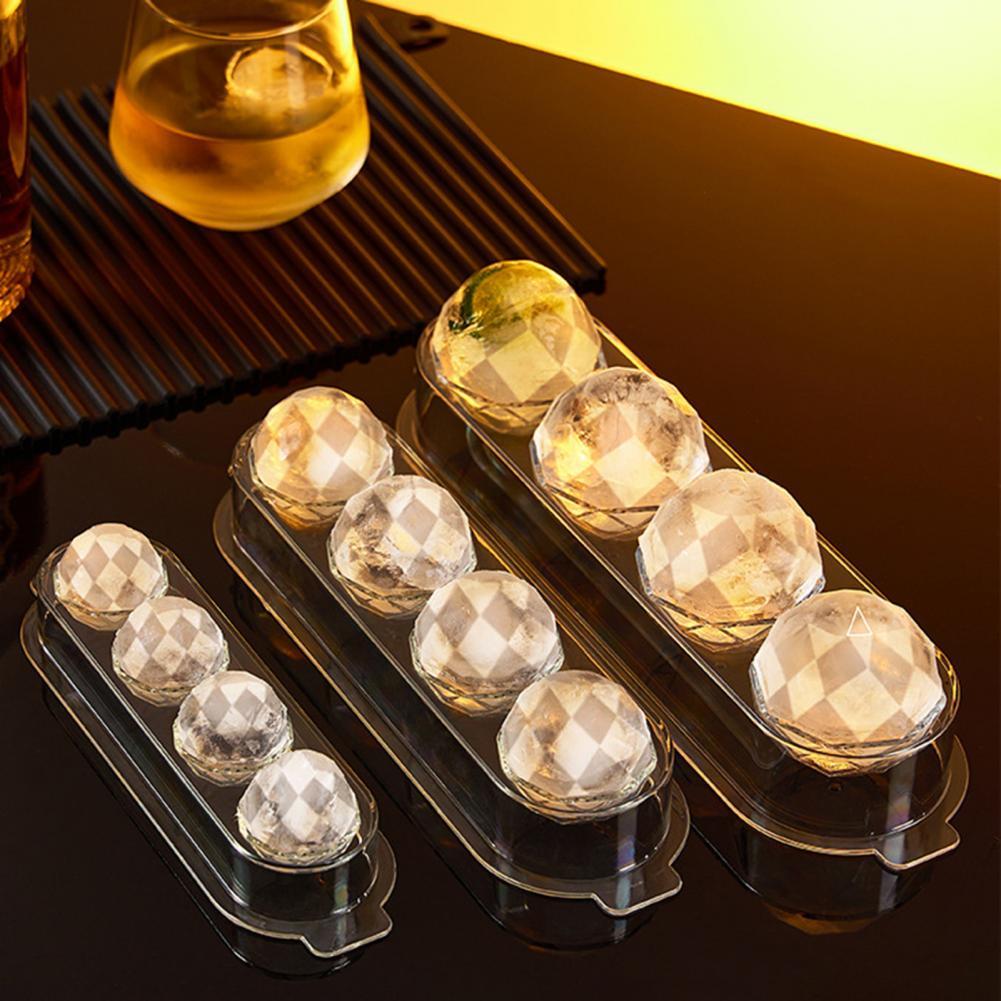 40%HOT Ice Cube Mold Transparent Food Grade 4 Grids