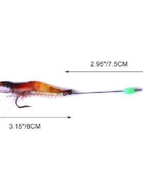 1Pcs 9cm Garnalen Simulatie Zachte Garnalen Lokken Haak