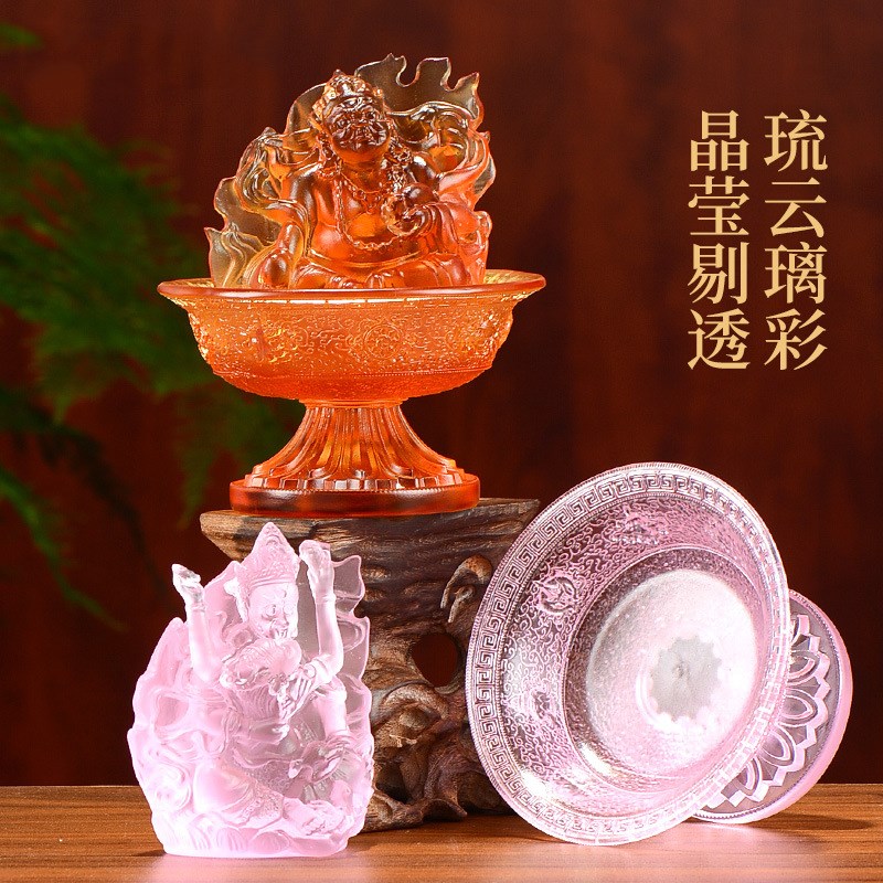 古法琉璃五路财神像佛具用品大全摆件居家佛堂寺庙供奉五姓财神