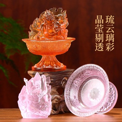 古法琉璃五路财神像佛具用品大全摆件居家佛堂寺庙供奉五姓财神