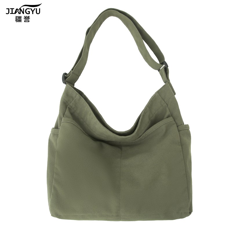 帆布大容量学生手提袋初中生高中生时尚百搭上课单肩包潮流斜挎包