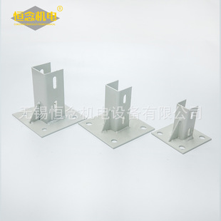 四方固定地脚 铝型材连接件方管铝型材配件围栏方形支撑座