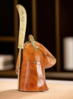 铜器工艺武财神关公黄铜摆件客厅家居公司办公室乔迁开业商务礼品