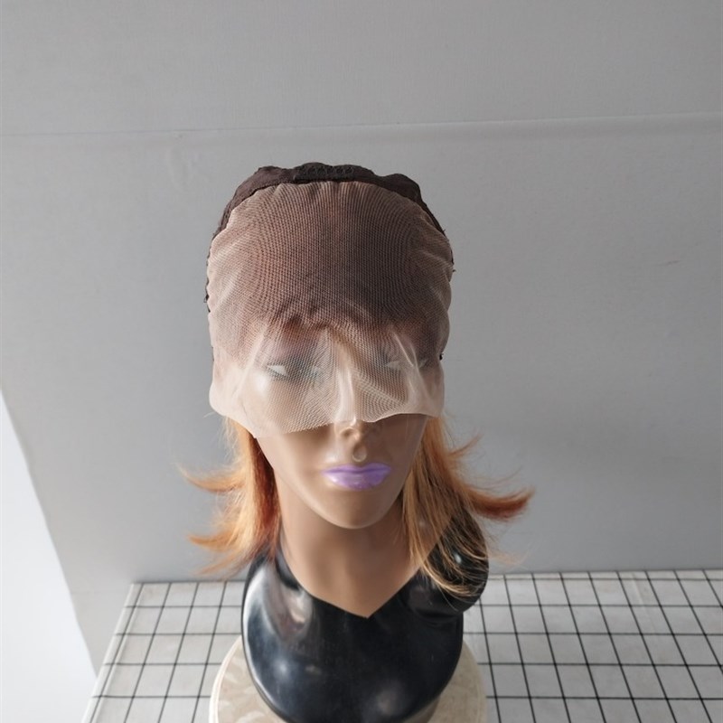 piano color lace frontal wig p427 Peruvian hair Bobo 14inch