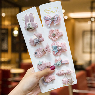 5Pcs/Set Cute Bows Hair Clips Hair Accessories For Girls Car