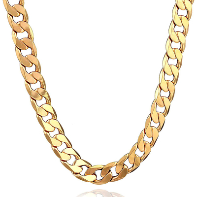 Punk Cuban Chain Gold Necklace Men 50/55/60/65/70/75CM Link