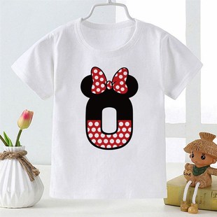 Birthday T-shirts For Boys Girls 夏季儿童生日周岁生日聚会T恤