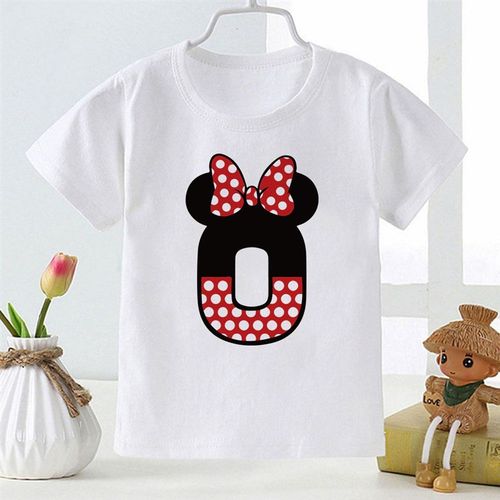 Birthday T-shirts For Boys Girls 夏季儿童生日周岁生日聚会T恤