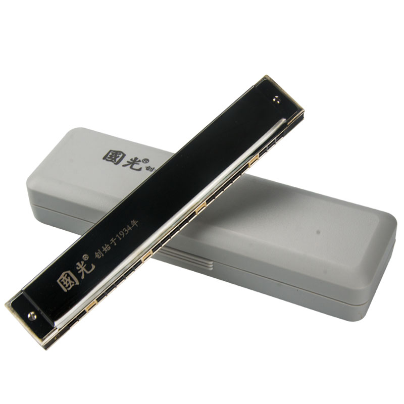 上海24孔复音C调/升A/B/C/D/E/F/G调套装成人专业演奏级口琴