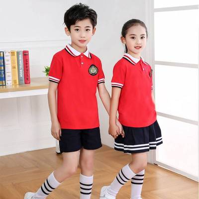 Summer Boys School Uniform Set Girls Skirt Kindergarten Ga