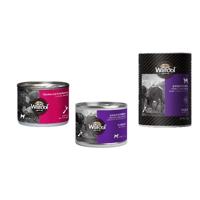 沃夫可小黑罐-纽西兰原装进口成犬无谷主食罐鲑鱼/牛肉/鸡肉蔓