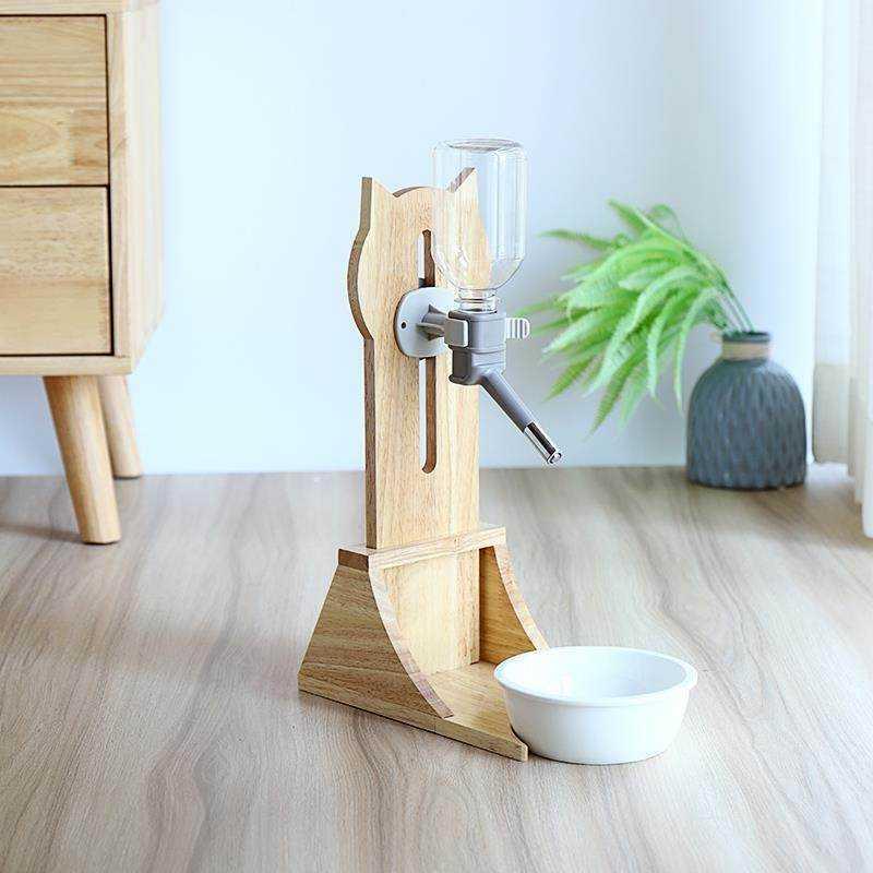 猫咪饮水机挂式架子固定禾其水壶不湿嘴自动滚珠式喝水器宠物用品