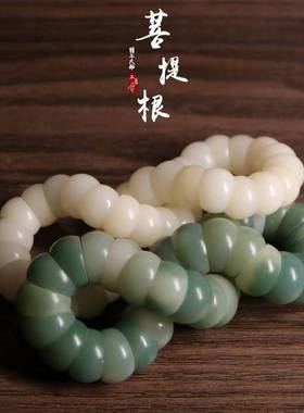 猪大肠手串菩提文玩星月渐层手錬女佛珠绕指柔盘玩扇面抖音同款