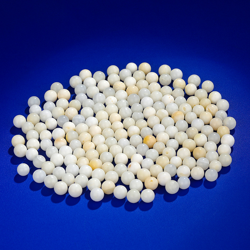 菩提树下七宝石七宝圆珠颗粒方形颗粒宝石供曼扎盘天然白宝石无孔