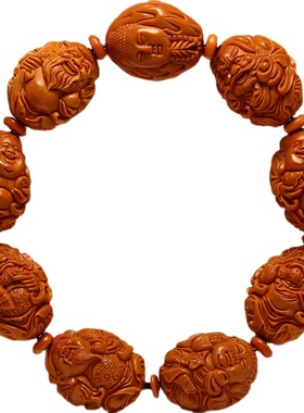 橄榄核手串男神仙会财神弥勒如来钟馗达摩寿星公刘海不动明王手链