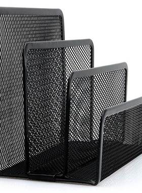 Black Mesh Letter Sorter Mail Business Document Tray Desk Of