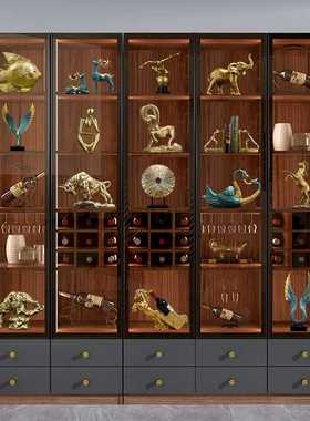 新款北欧轻奢金色办公室工艺礼品摆饰家居摆饰创意客厅酒水柜电视