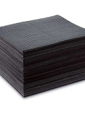 热销灰色通用吸附棉万用吸油棉化学品吸液棉 加厚100片装40*50CM