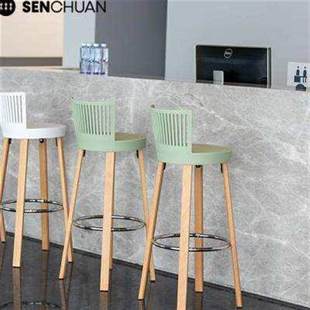 森川家具吧椅实木吧台凳酒吧椅子家用休L闲 高脚凳o. 设计师